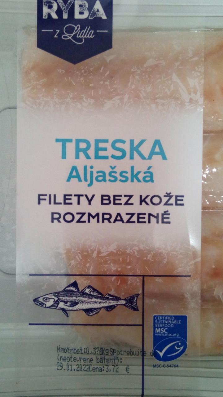 Fotografie - Treska Aljašská filety bez kože