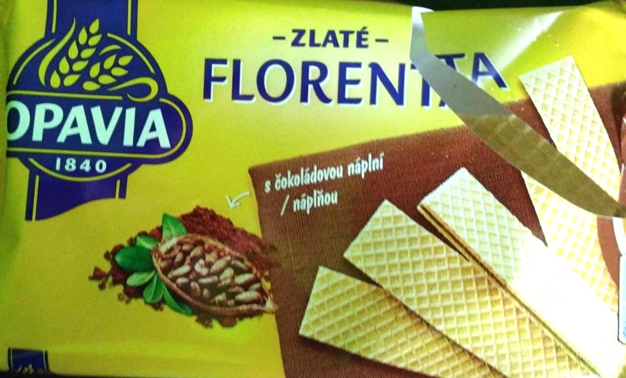Fotografie - Zlaté Florenta s čokoládovou náplňou Opavia
