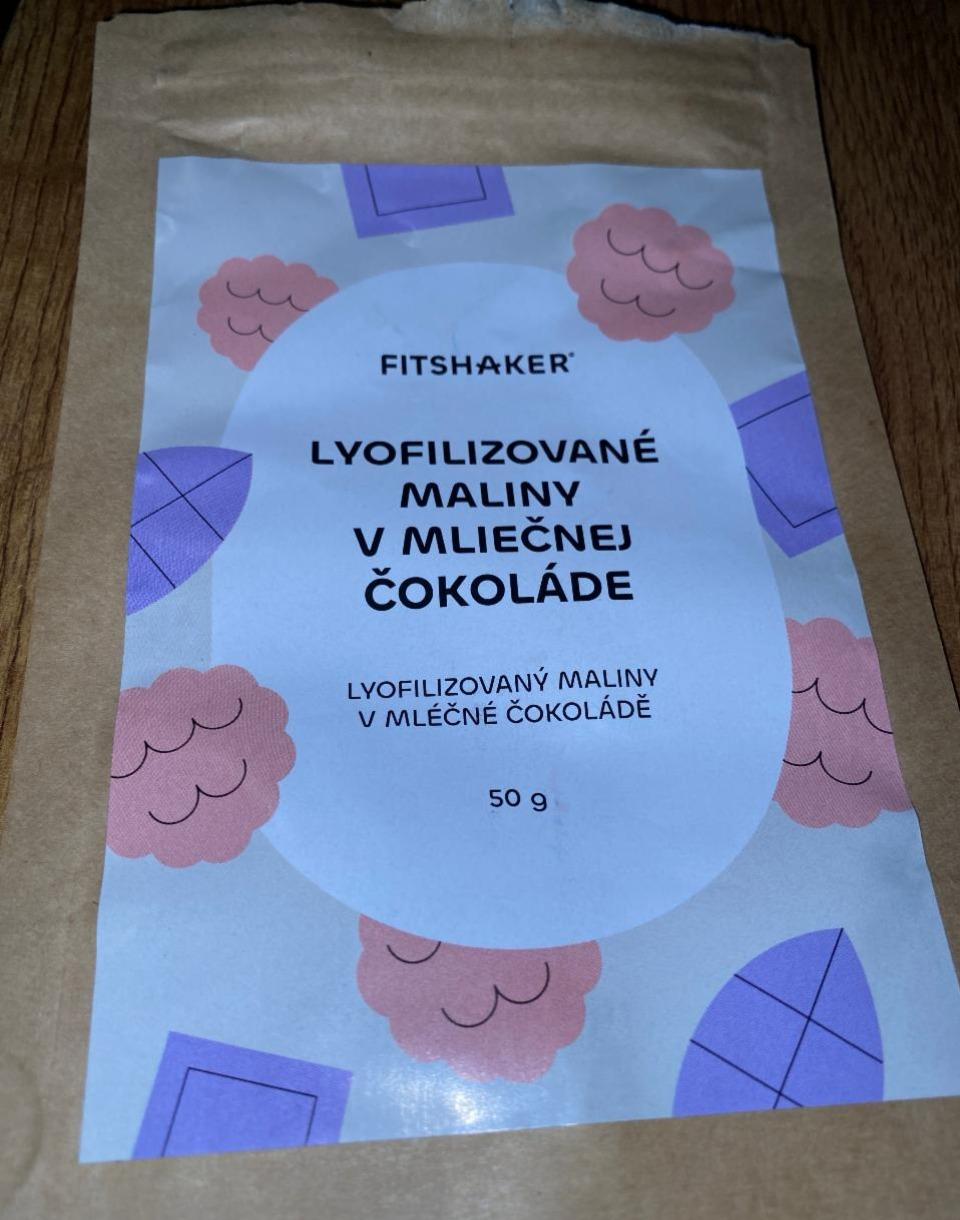 Fotografie - Lyofilizované maliny v mliečnej čokoláde Fitshaker