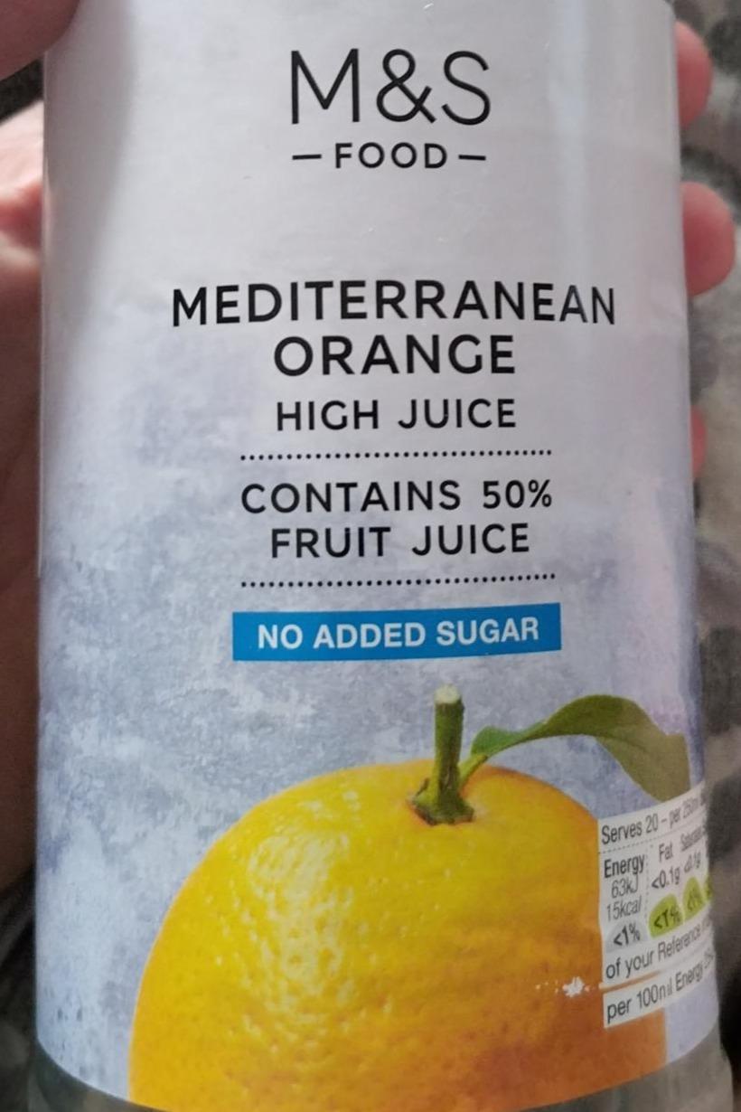 Fotografie - Mediterranean Orange High juice M & S Food
