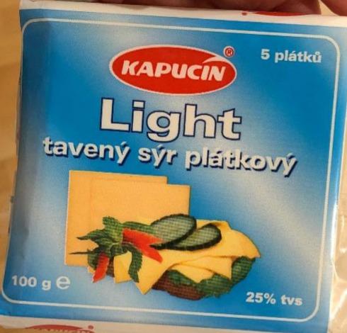 Fotografie - Light tavený syr plátkový Kapucín