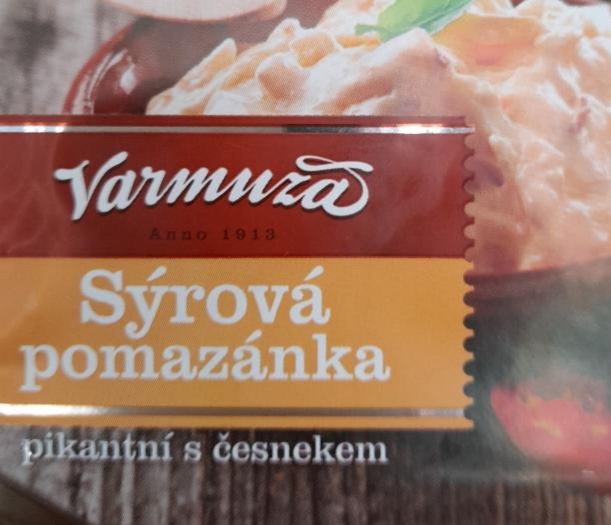 Fotografie - syrová pomazánka pikantná s cesnakom Varmuža