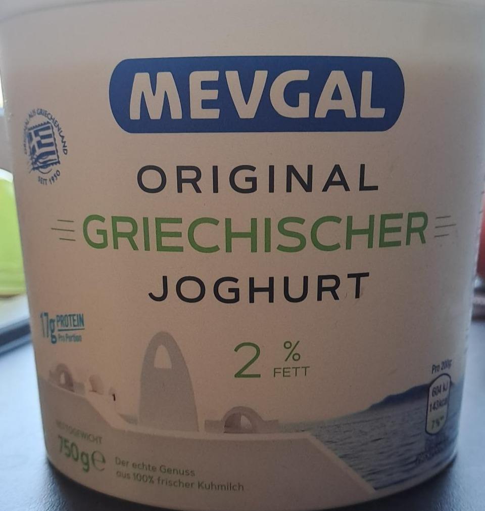 Fotografie - MEVGAL Original griechischer Joghurt 2%