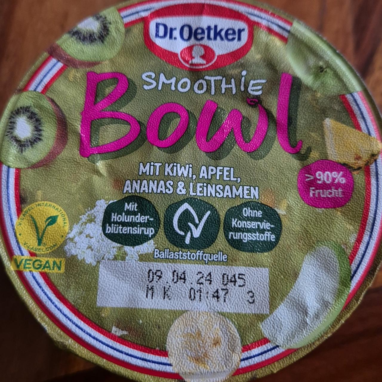 Fotografie - Smoothie Bowl mit Kiwi, Apfel, Ananas & Leinsamen Dr.Oetker