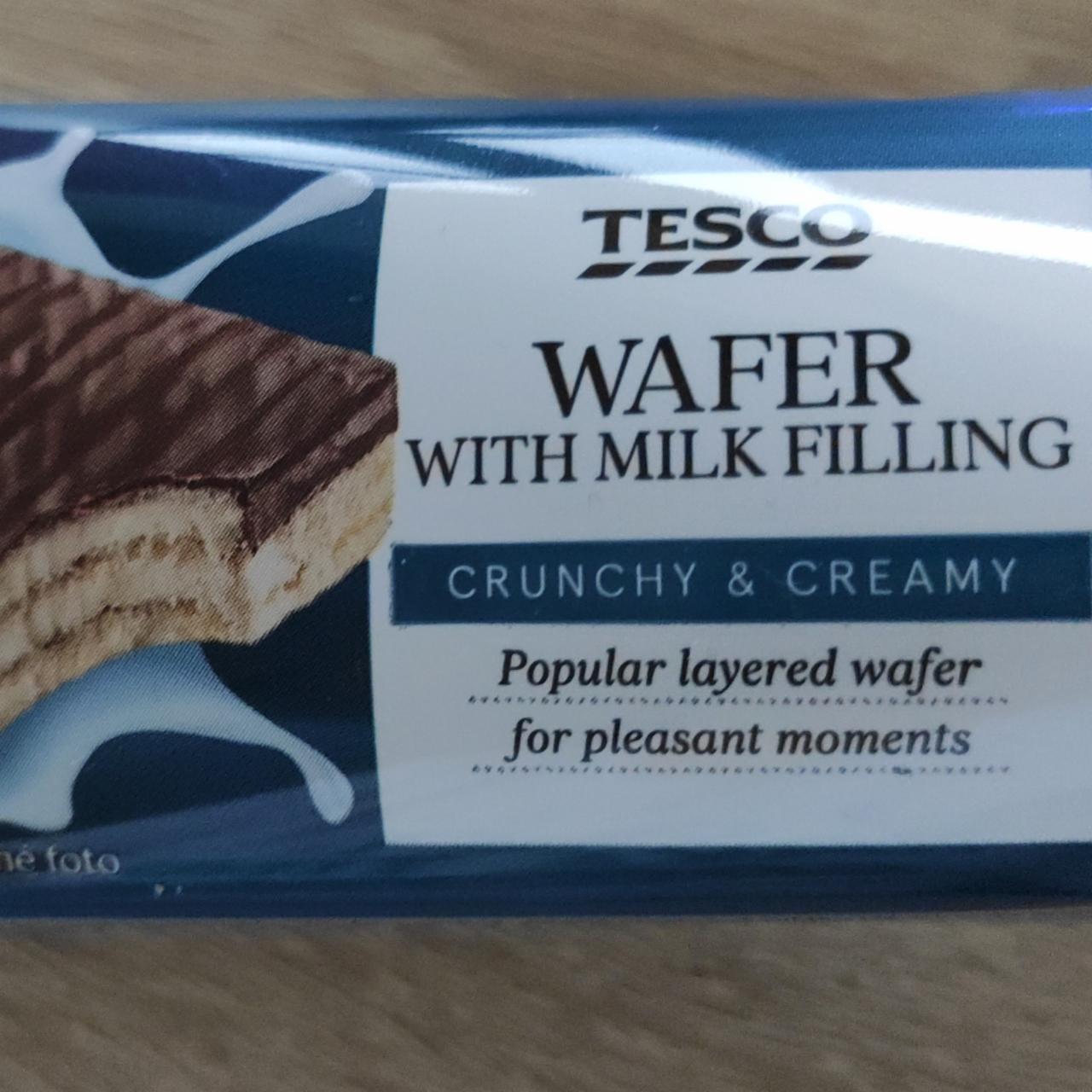 Fotografie - Wafer with milk filling Tesco