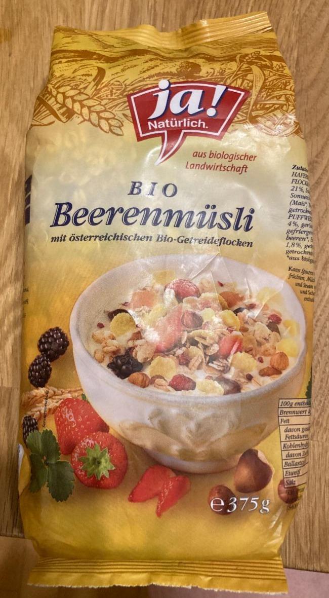 Fotografie - JA! Natürlich Beeren Müsli mit Getreideflocken