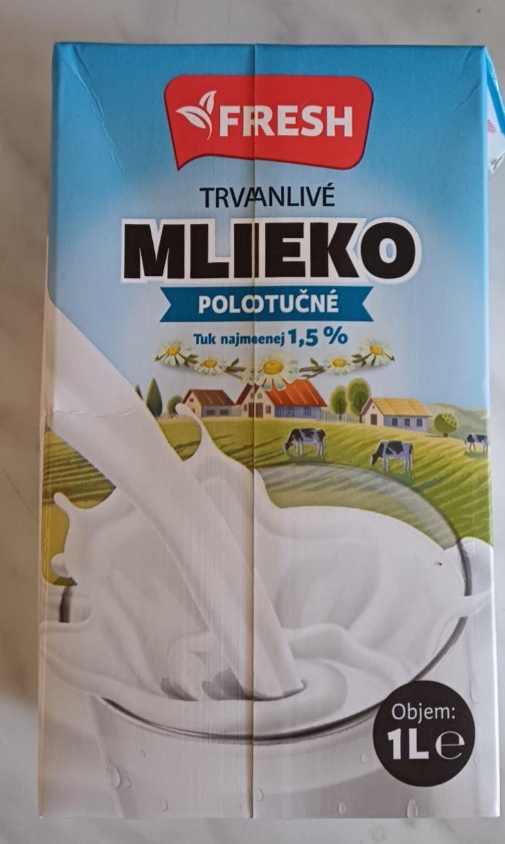 Fotografie - Mlieko polotučné 1,5% tuku Fresh