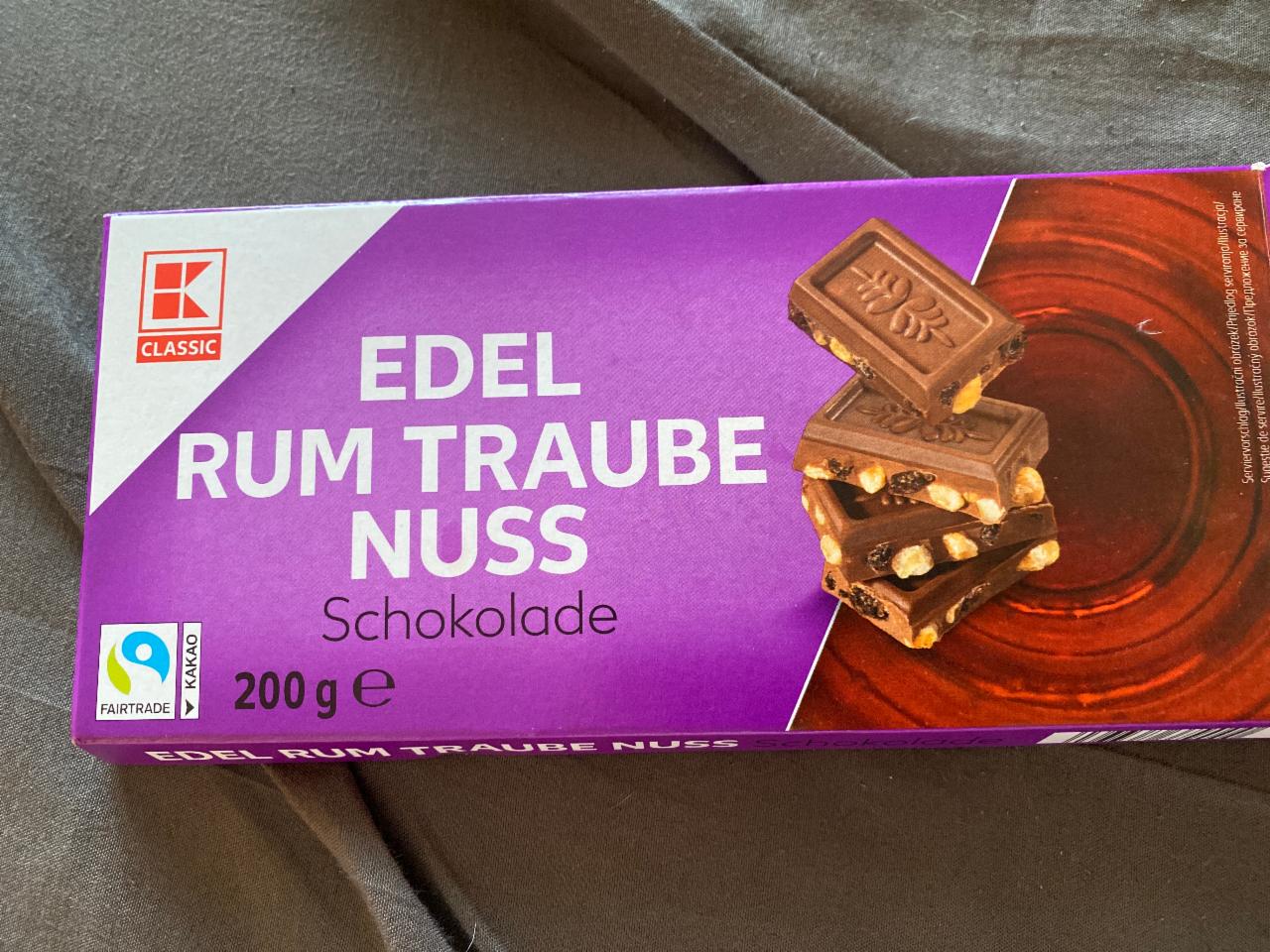 Fotografie - Edel Rum Traube Nuss Schokolade K-Classic