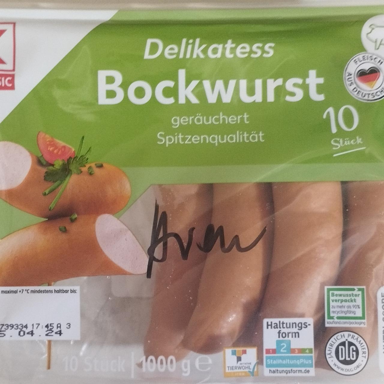 Fotografie - Delikatess Bockwurst K-Classic