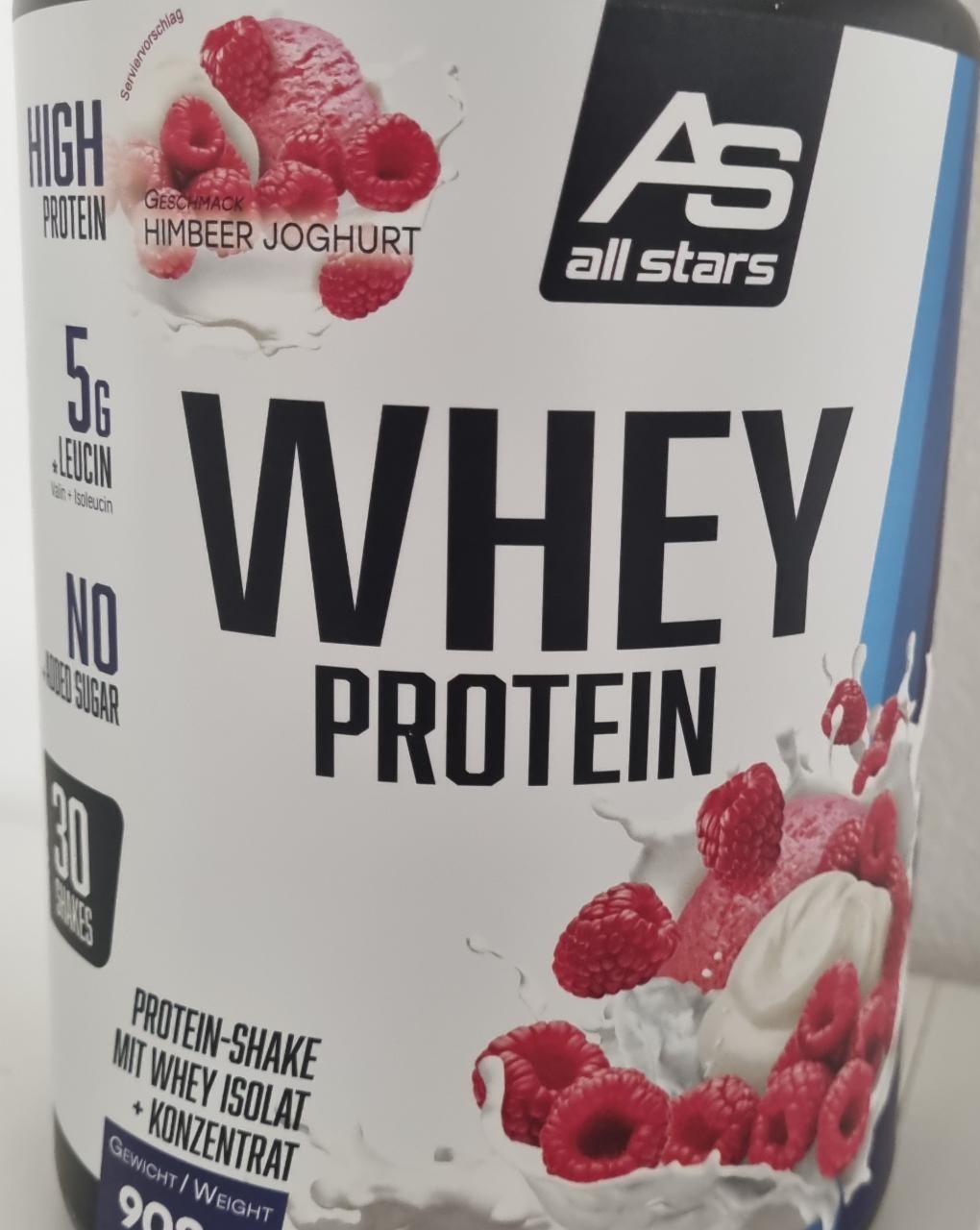 Fotografie - Whey Protein Himbeer Joghurt Geschmack All Stars