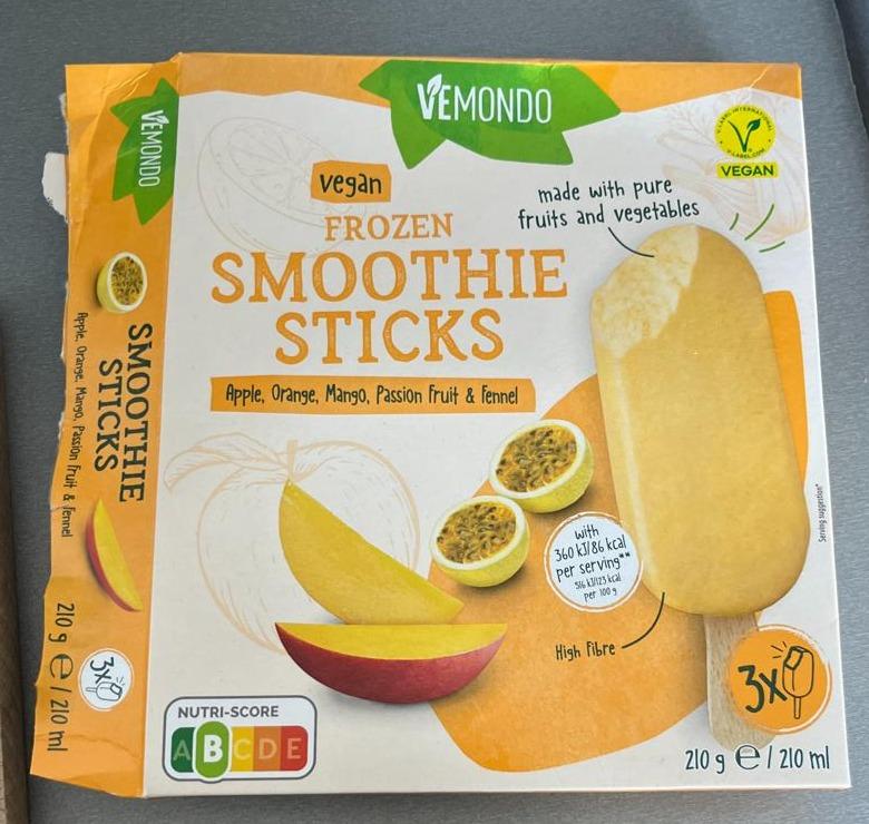 Fotografie - Frozen smoothie sticks apple, orange, mango, passion fruit & fennel Vemondo