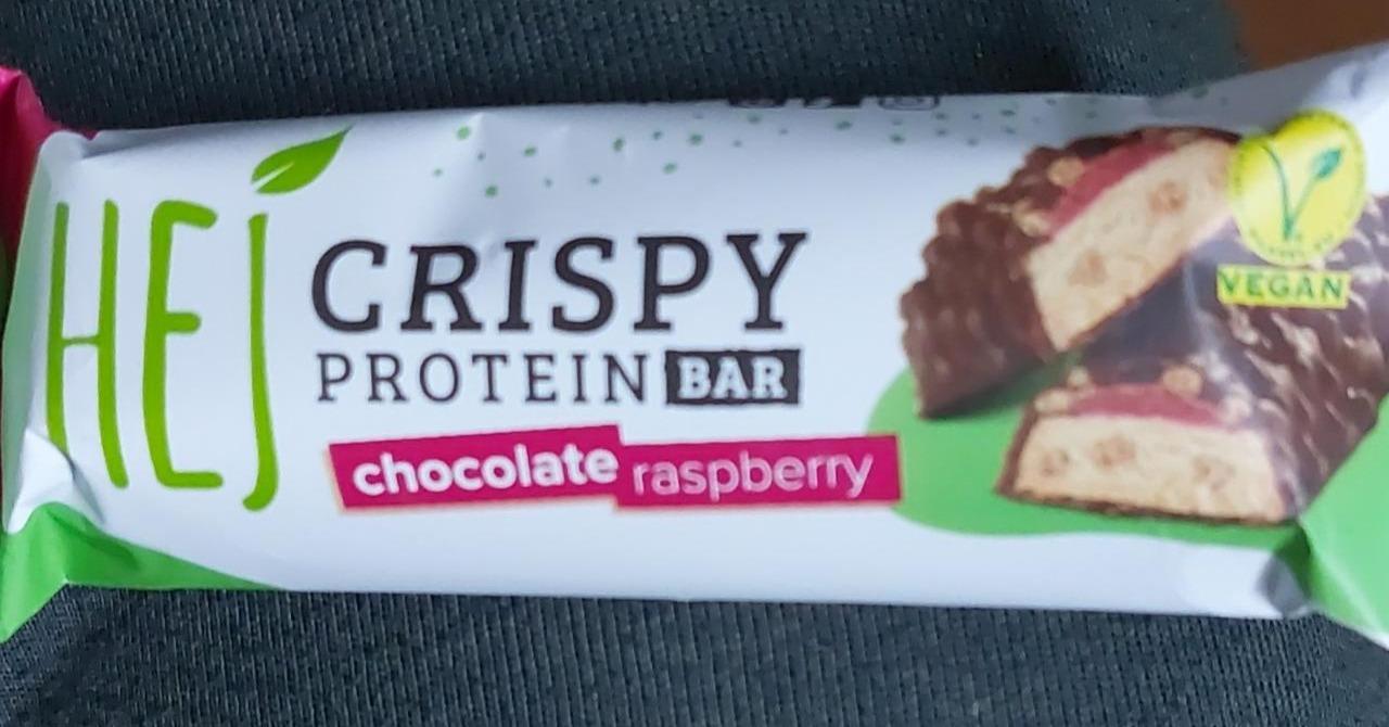Fotografie - Crispy protein bar chocolate raspberry Hej