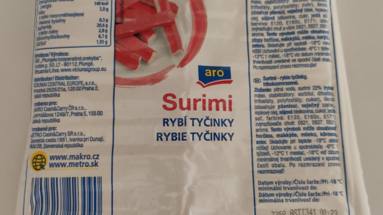 Fotografie - Surimi rybie tyčinky Aro