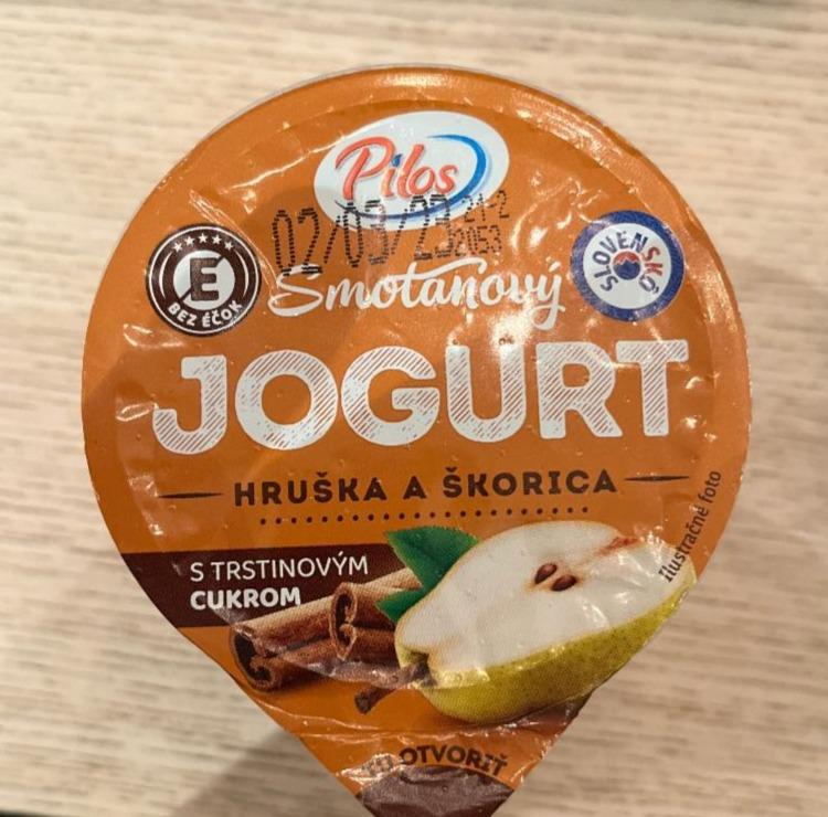 Fotografie - Smotanový jogurt Hruška a škorica s trstinovým cukrom Pilos