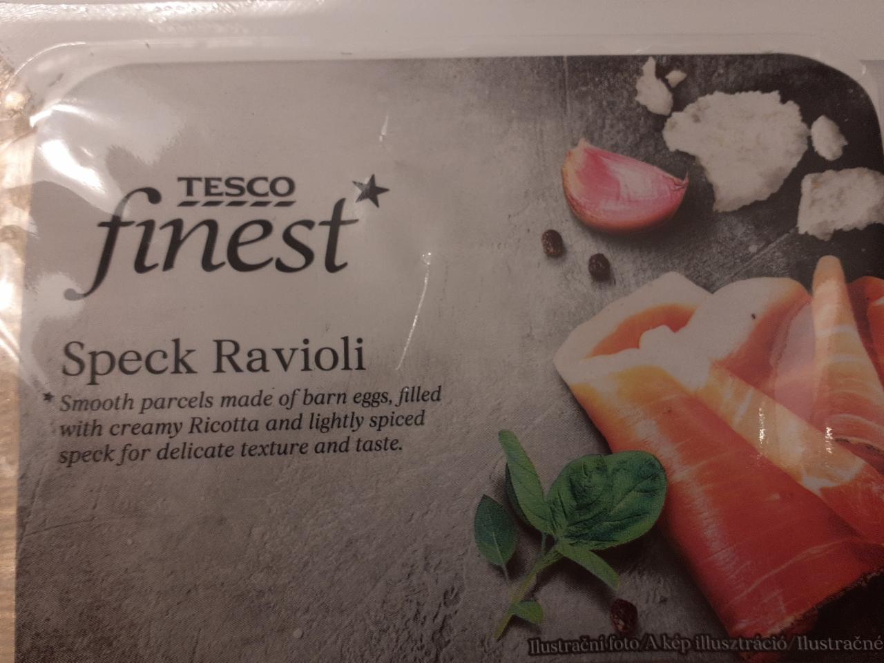 Fotografie - Speck Ravioli Tesco finest