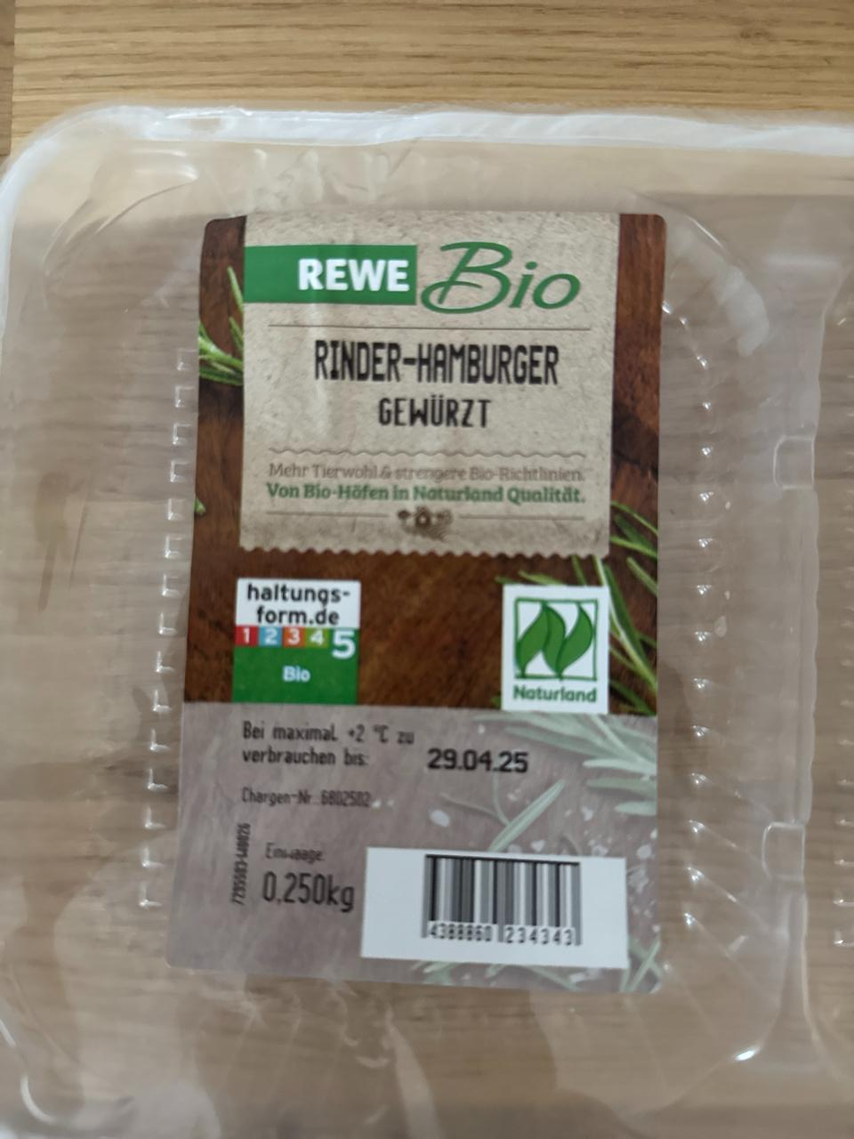 Fotografie - Rinder Hamburger Gewürzt Rewe