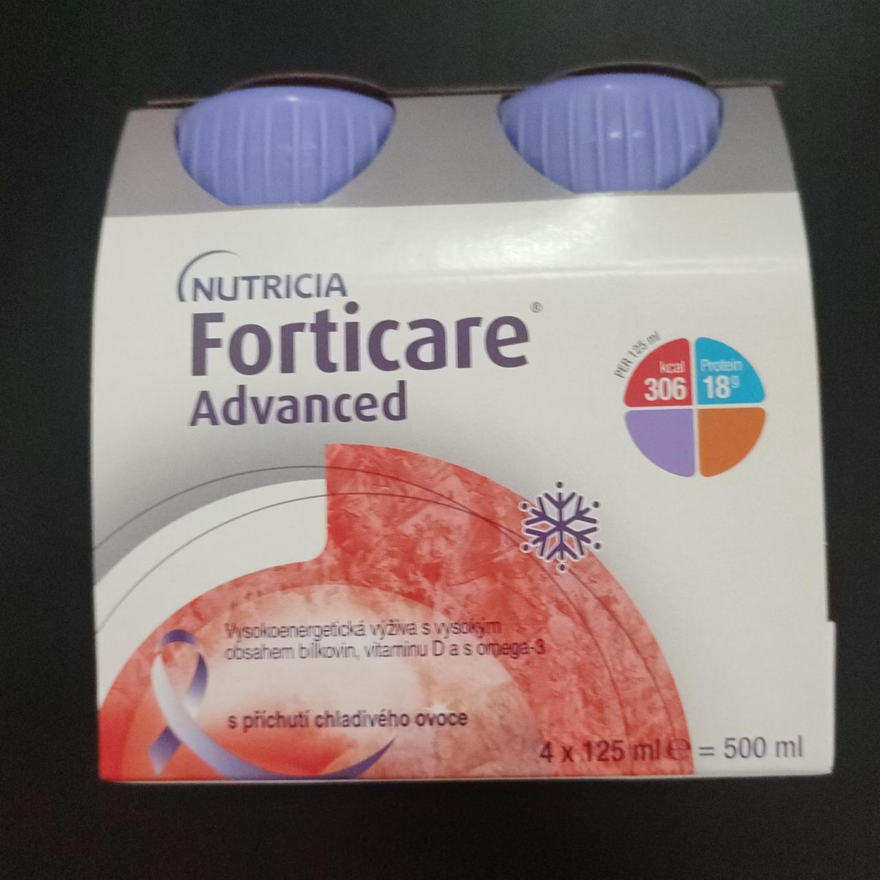 Fotografie - Forticare Advanced s příchutí chladivého ovoce Nutricia