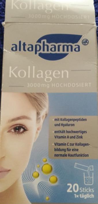 Fotografie - Kollagen 3000mg hochdosiert Altapharma