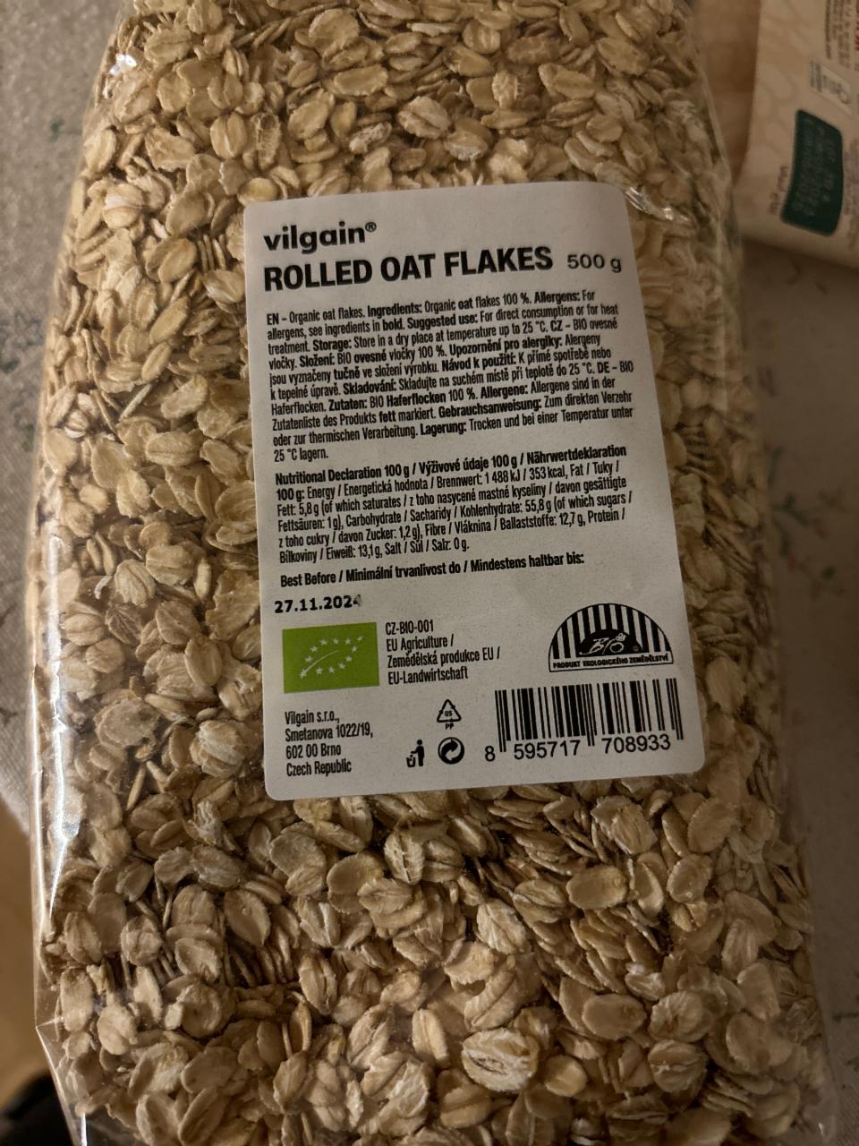 Fotografie - Rolled oat flakes Vilgain