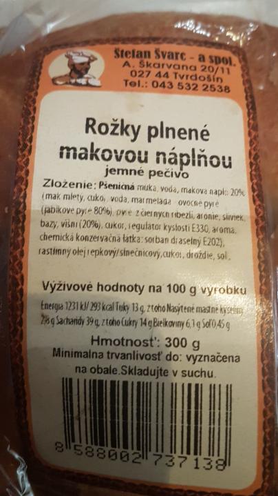 Fotografie - rožky plnené makovou náplňou Švarc