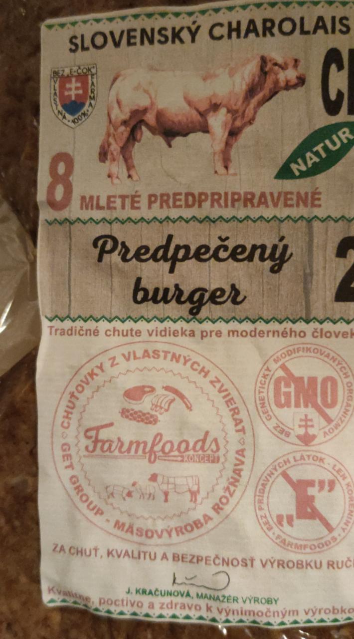 Fotografie - Predpečený burger Farmfoods