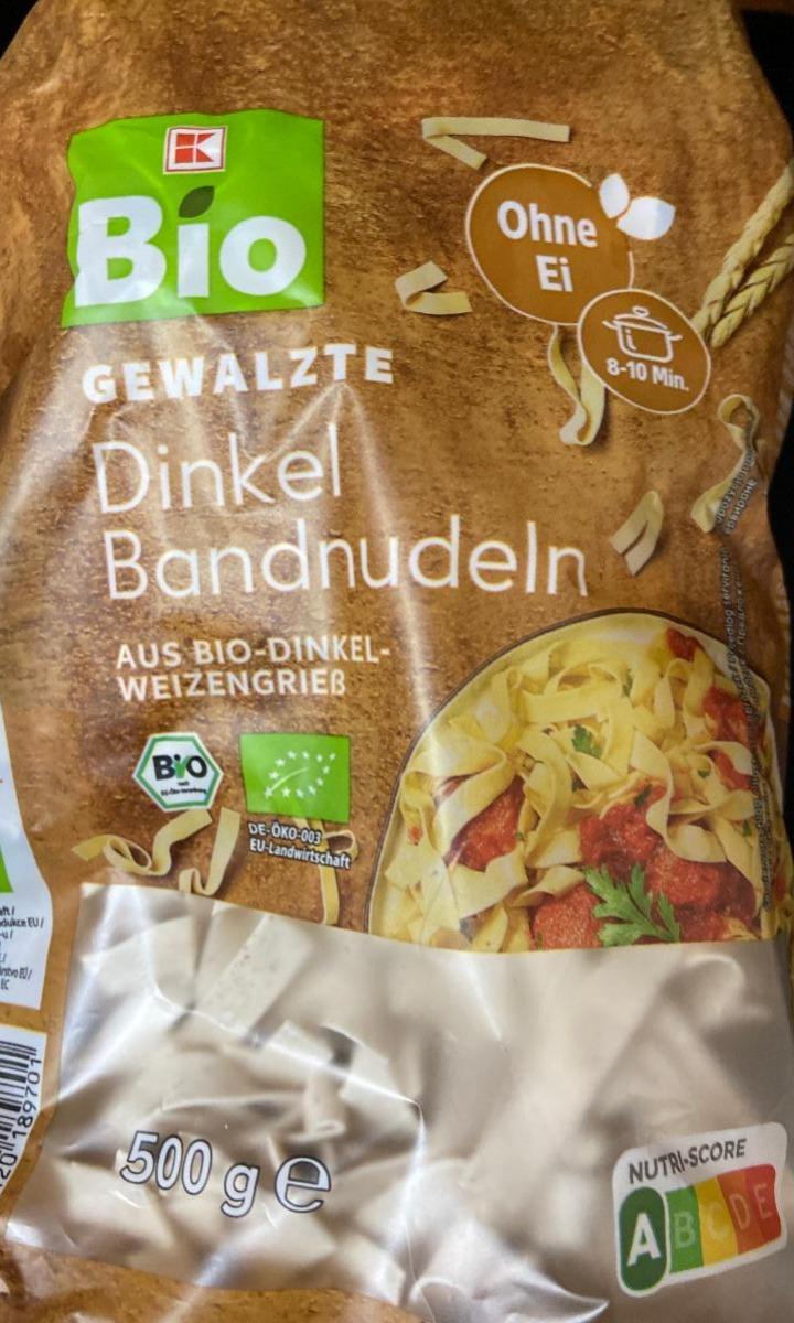 Fotografie - Gewalzte Dinkel bandnudeln K-Bio