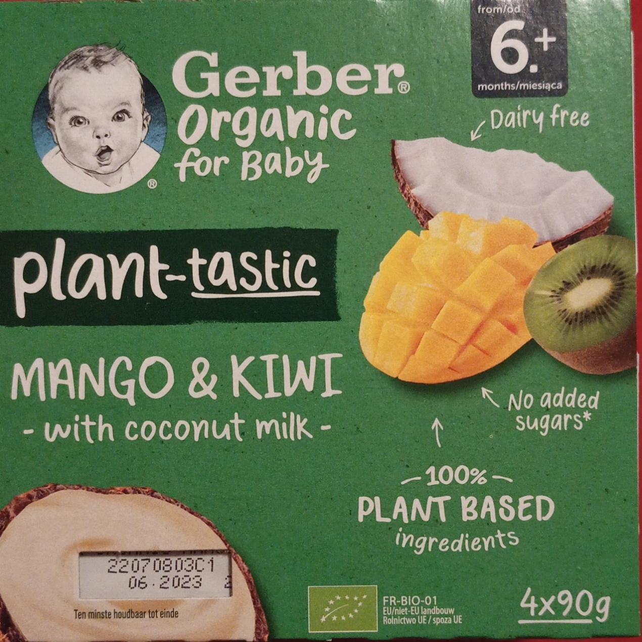 Fotografie - Mango & Kiwi with coconut milk Gerber organic for baby