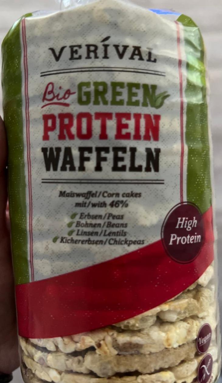 Fotografie - Verival Bio Green Protein Waffeln Ryžové chlebičky proteinové