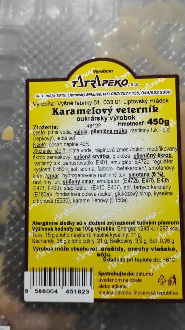 Fotografie - Karamelový veterník Tatrapeko