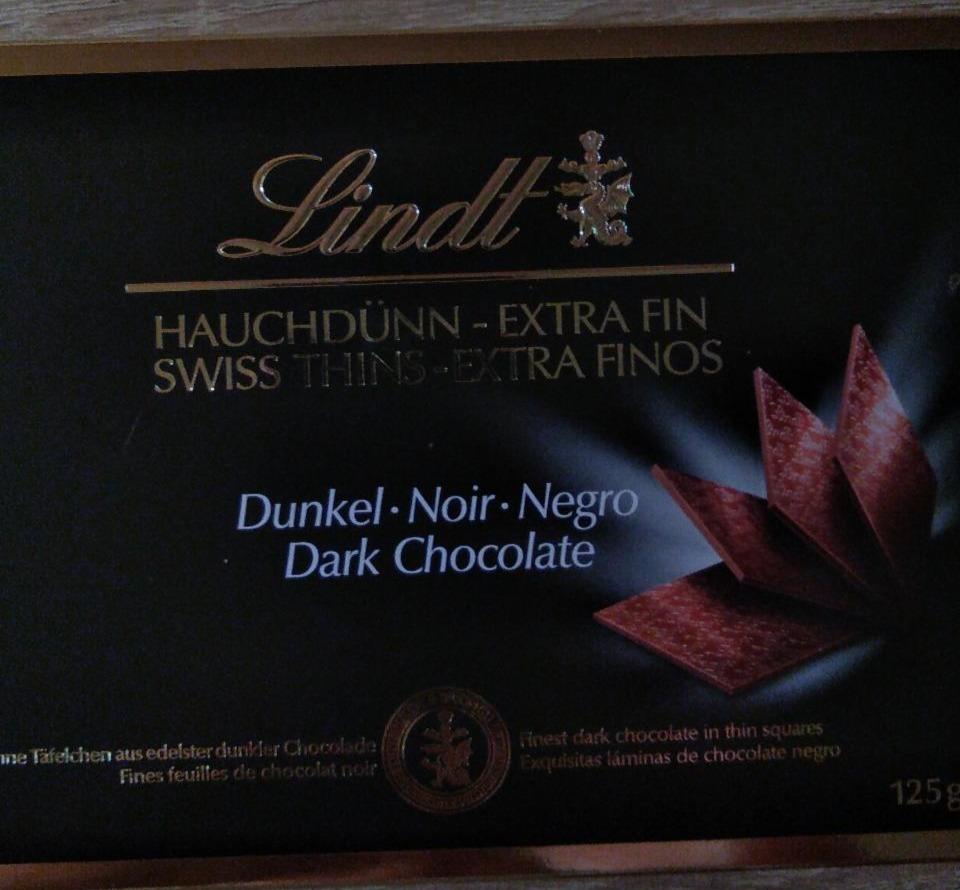 Fotografie - Swiss thins Dark Chocolate Lindt
