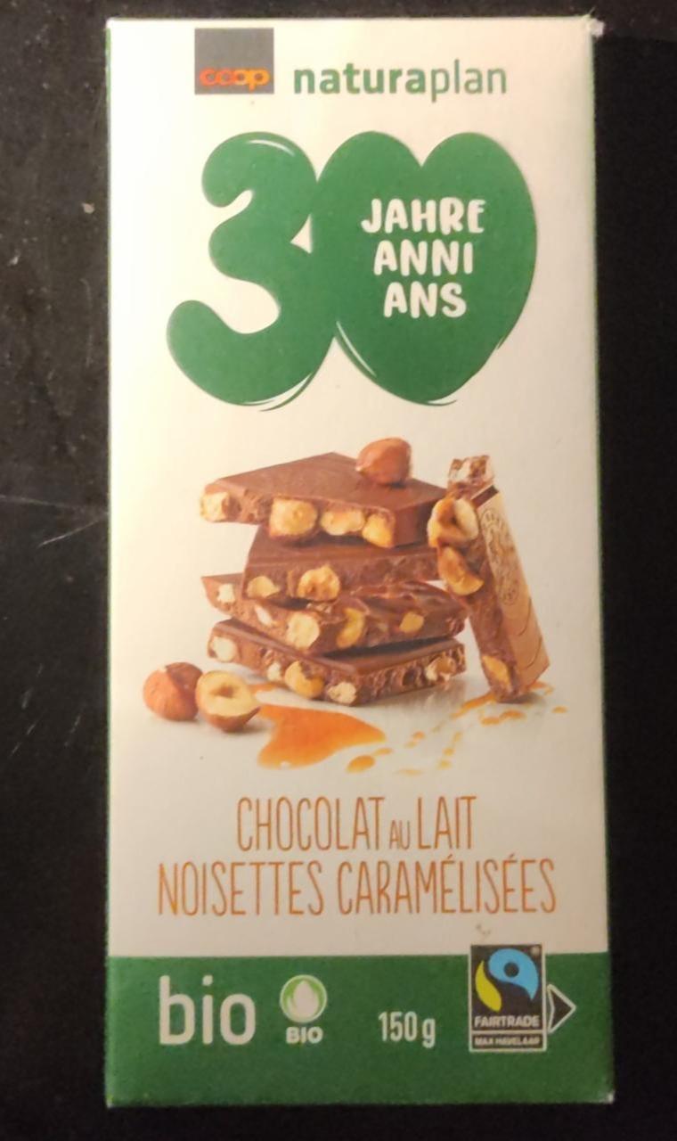 Fotografie - Chocolat au lait noisettes caramélisées Coop Naturaplan