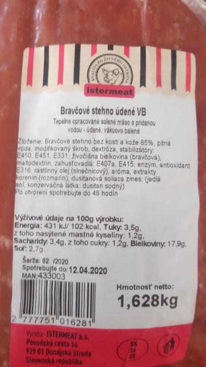 Fotografie - bravčové stehno údené vb Istermeat