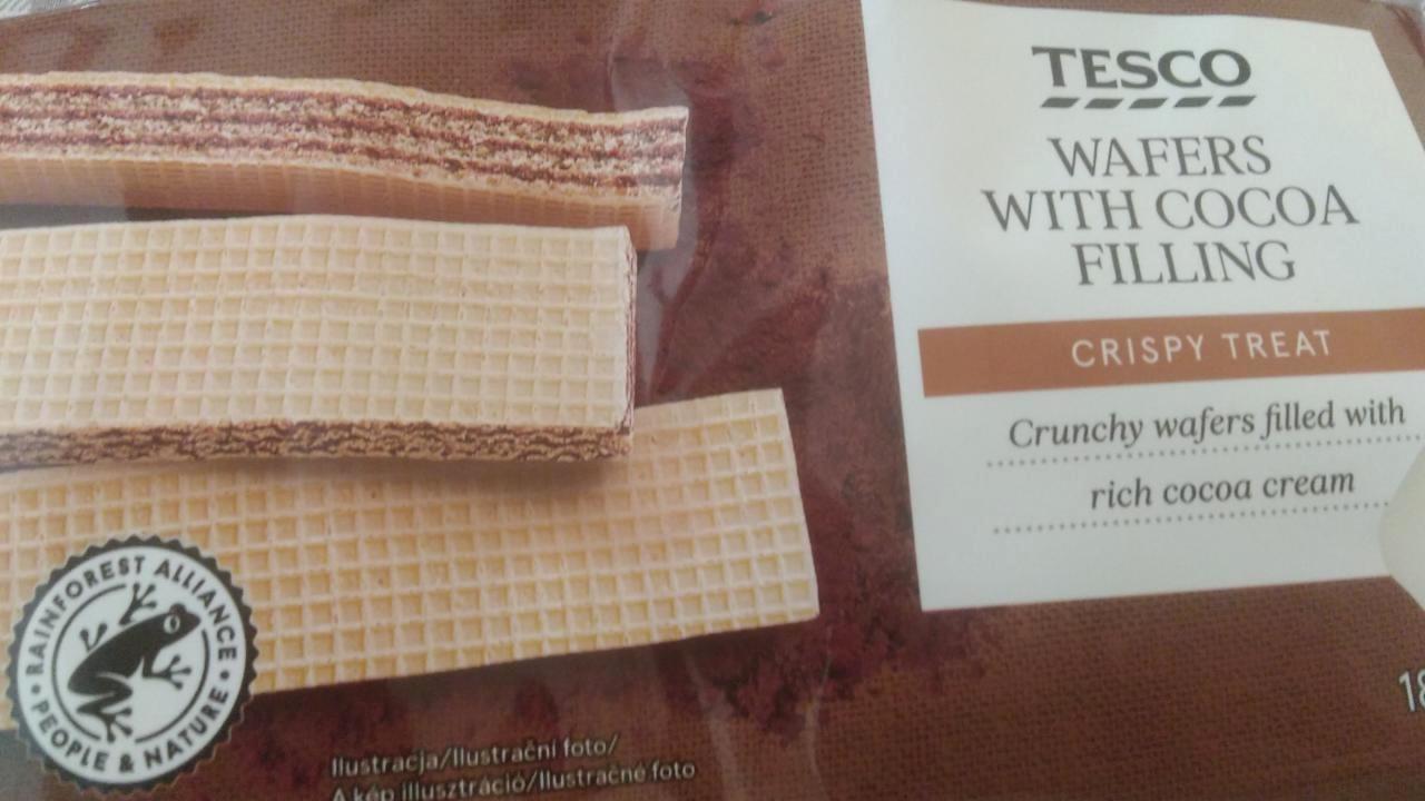 Fotografie - wafers with cocoa filling Tesco