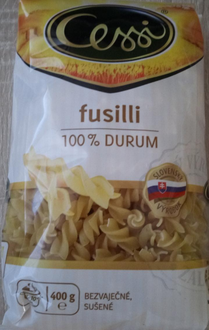 Fotografie - fusilli 100% DURUM bezvaječné sušené Cessi