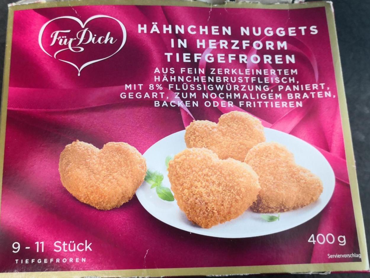 Fotografie - Hähnchen Nuggets in herzform tiefgefroren Für Dich