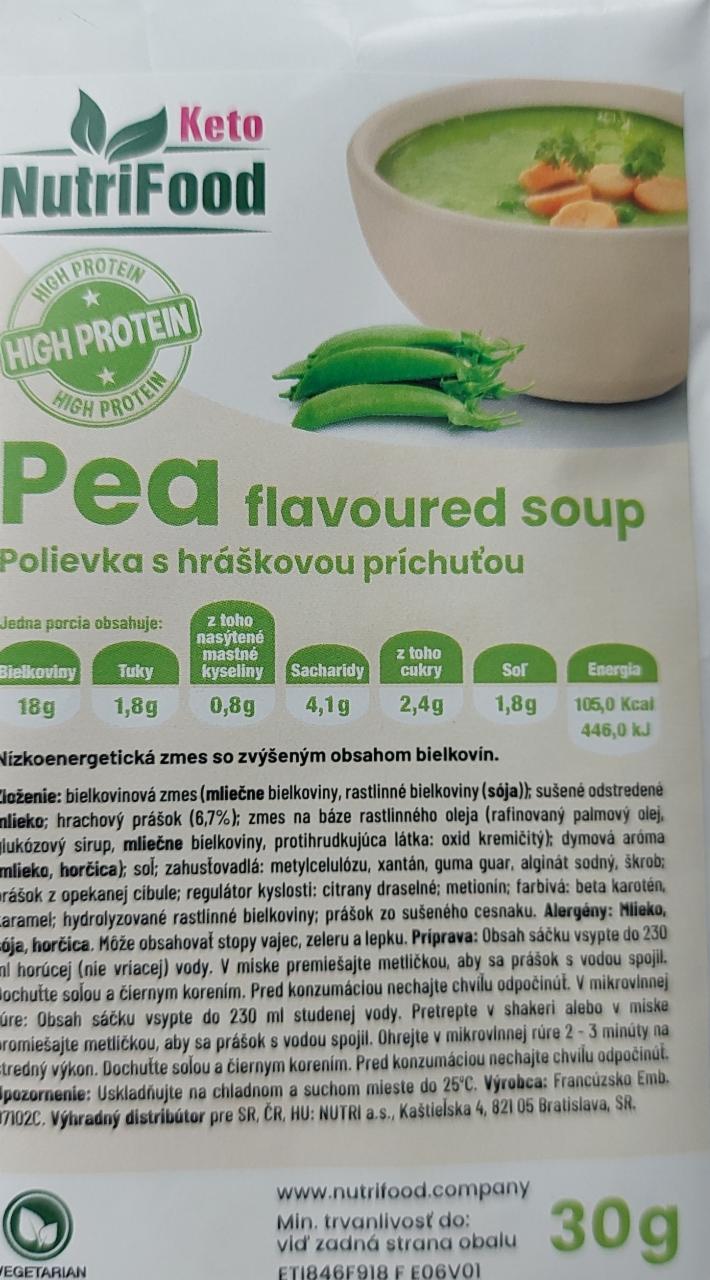 Fotografie - Polievka s hráškovou príchuťou Keto NutriFood