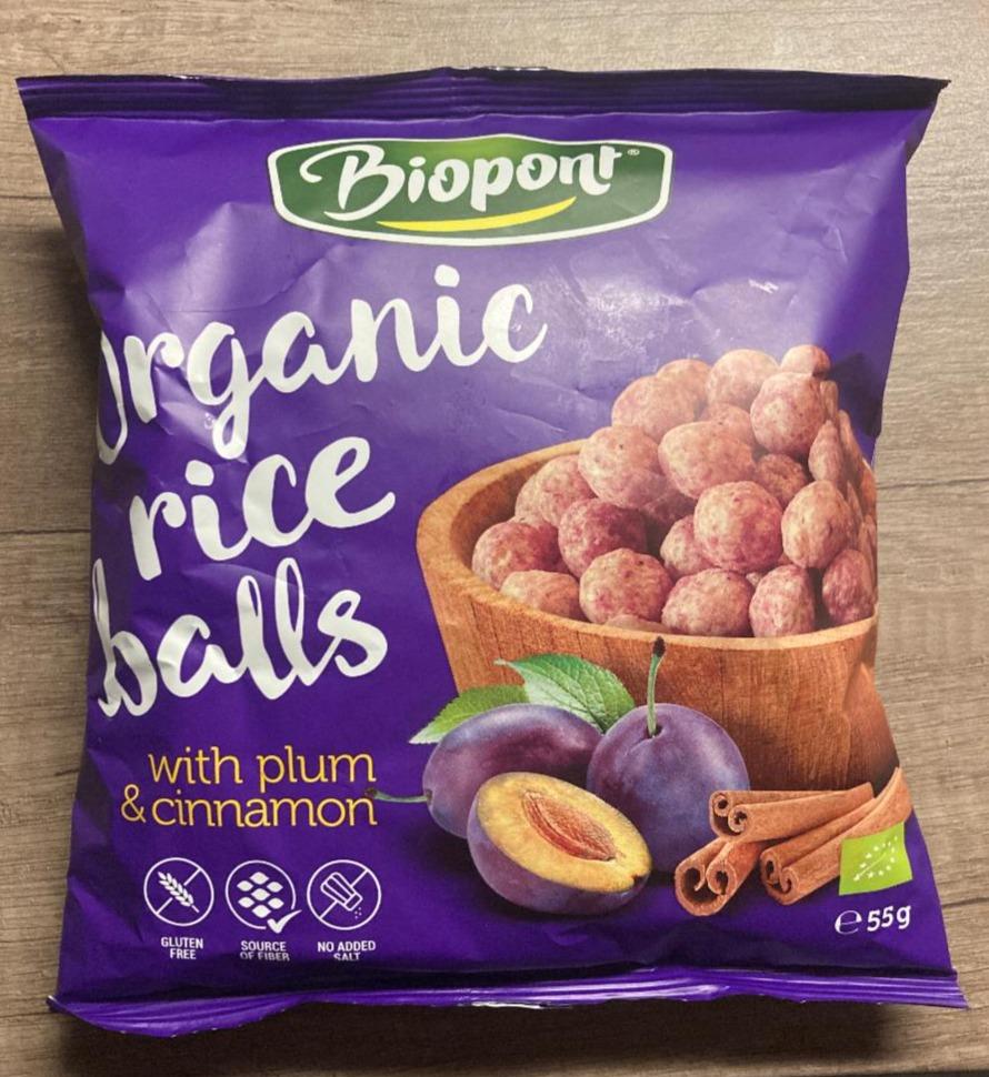 Fotografie - Organic rice balls with plum & cinnamon Biopont
