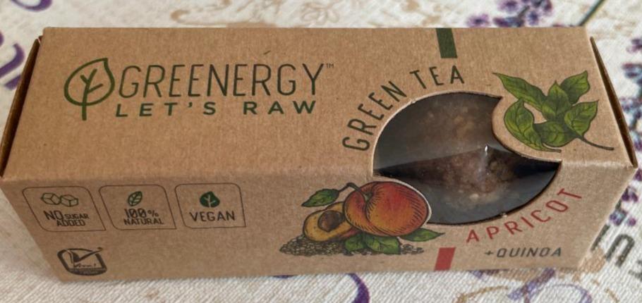 Fotografie - Greennergy let’s raw green tea, apricot, quinoa