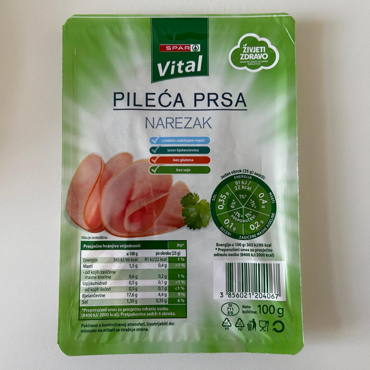 Fotografie - Pileca prsa narezak Spar Vital