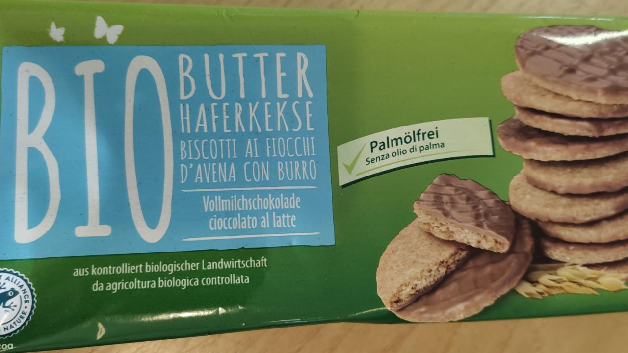 Fotografie - Bio Butter-Haferkekse Vollmilchschokolade Natur Aktiv