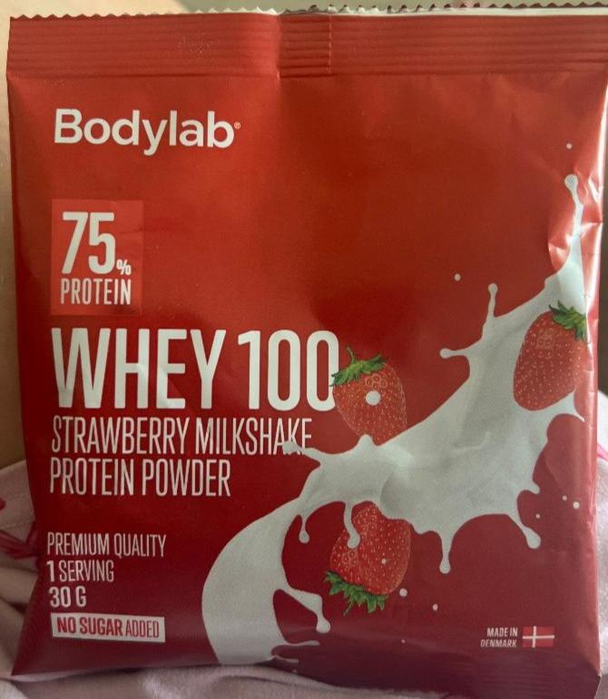 Fotografie - Bodylab Whey 100 Strawberry Milkshake