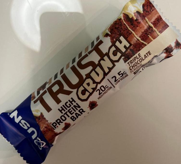 Fotografie - Trust Crunch High Protein Bar Tripple chocolate USN