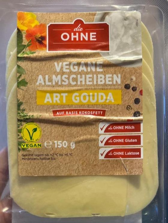 Fotografie - Vegane almscheiben Art Gouda die Ohne