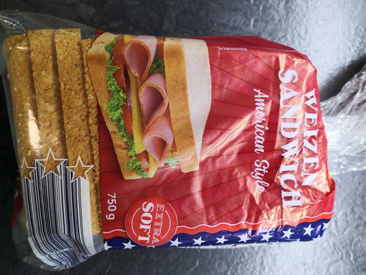 Fotografie - Weizen Sandwich American style Lidl AT