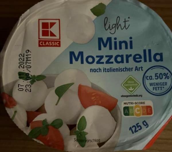 Fotografie - mozarella light minis K-Classic