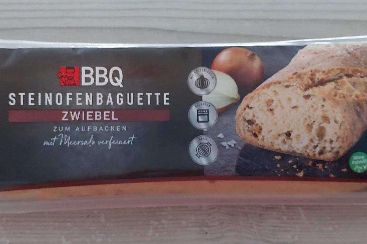 Fotografie - Steinoffenbaguette zwiebel BBQ