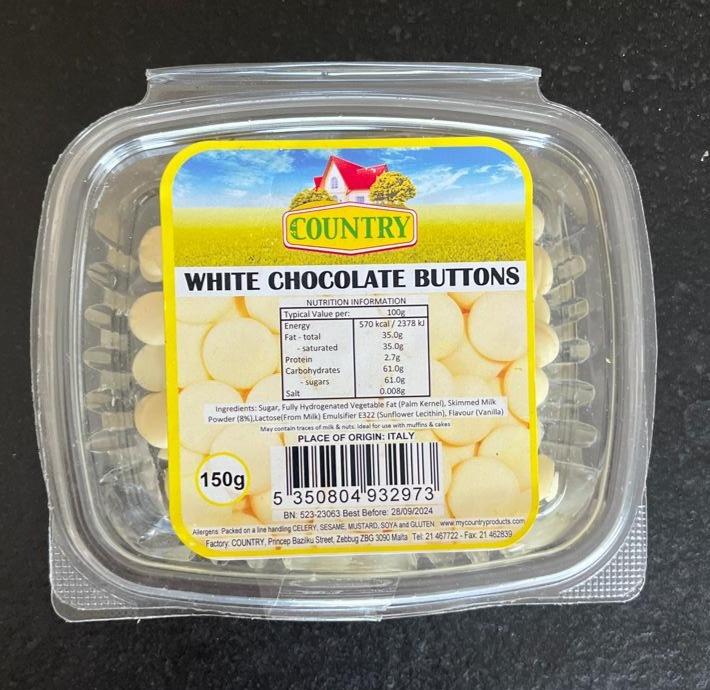 Fotografie - White chocolate buttons Country