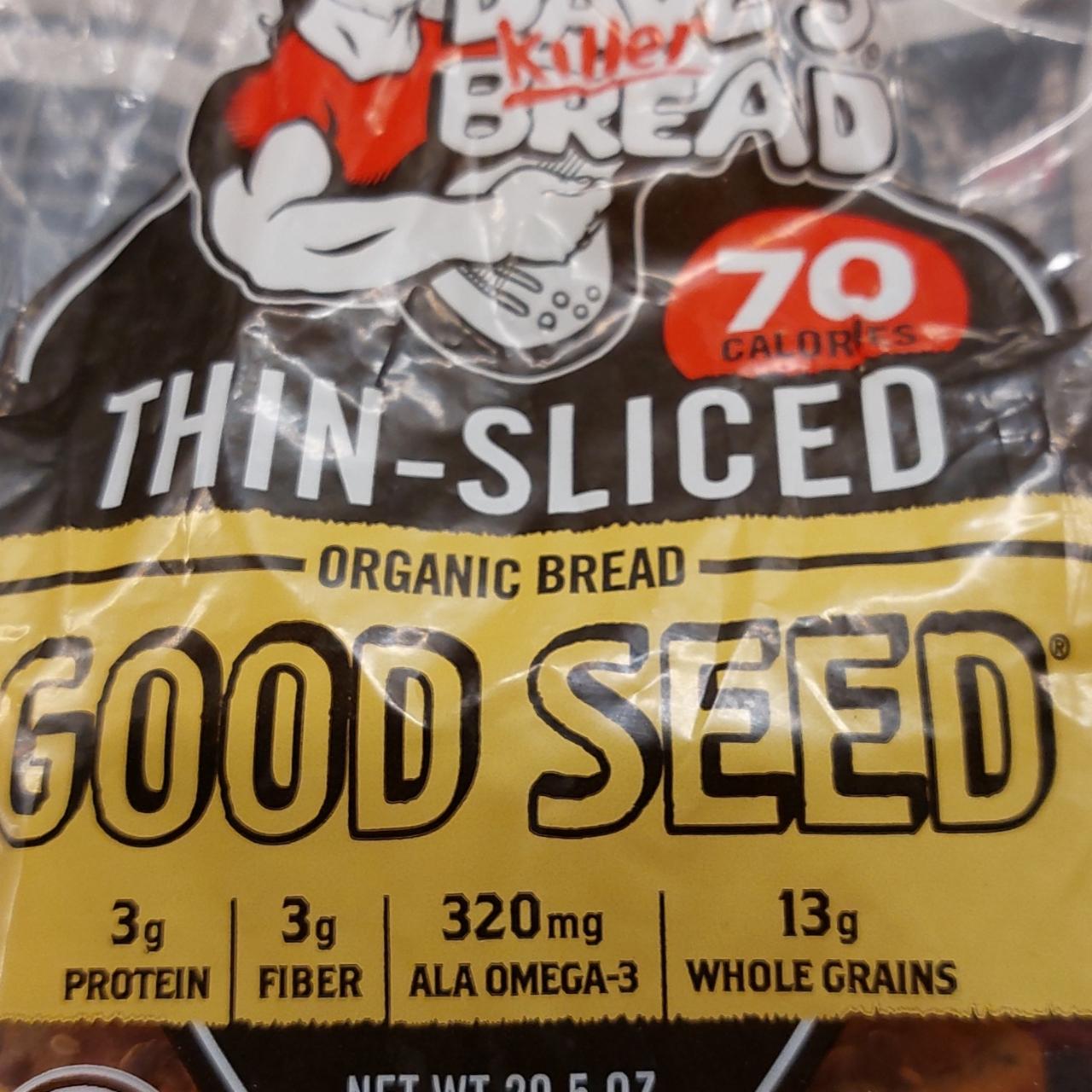 Fotografie - Thin-Sliced Organic bread Good Seed Dave's Killer Bread