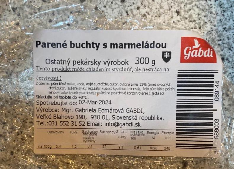 Fotografie - parene buchty s marmeladou GABDI