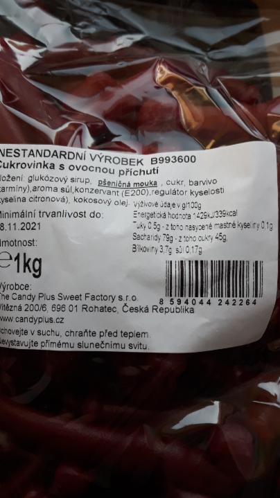 Fotografie - Cukrovinka s ovocnou příchutí Candy plus